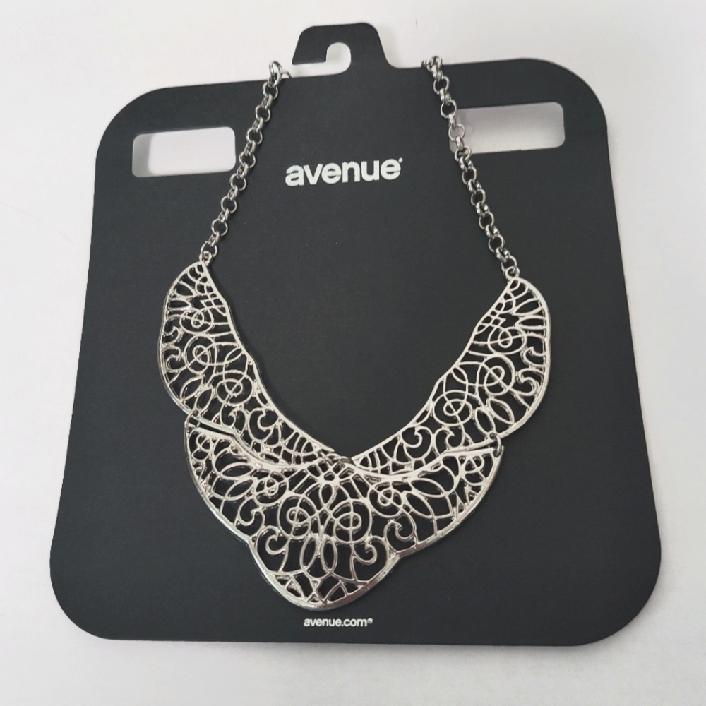 [5 x $20] New Silver Filigree Collar Necklace